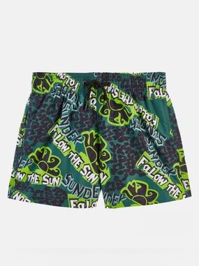 Sundek Boys Printed Stone Age Swim Shorts, Camo Green - Size 4
